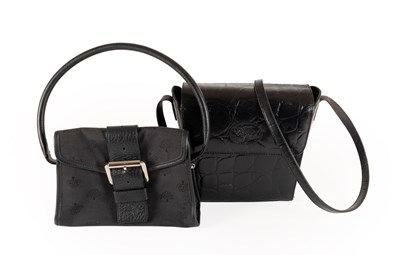 Lot 1068 - A Mulberry Black Crocodile Leather Crossbody...