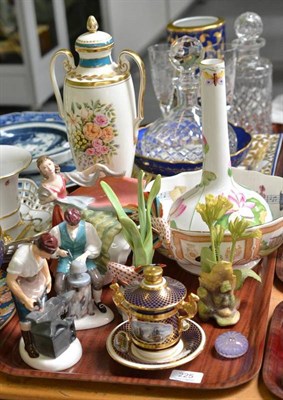 Lot 225 - Minton vase, Doulton figures and sundry