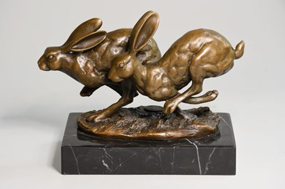 Lot 140 - After Mario Nick, a cast bronze model of...