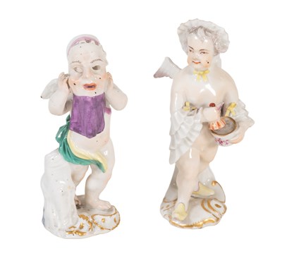 Lot 137 - A Meissen Porcelain Figure of Cupid in...