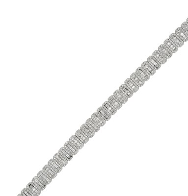 Lot 2142 - A Diamond Bracelet formed of thirty-seven...