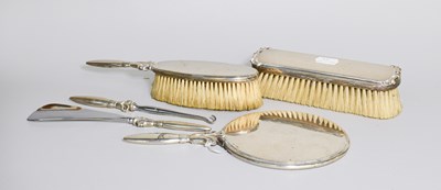 Lot 155 - A Five-Piece Danish Silver Dressing-Table...