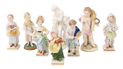 Lot 128 - A Höchst Porcelain Figure of a Rustic Girl,...