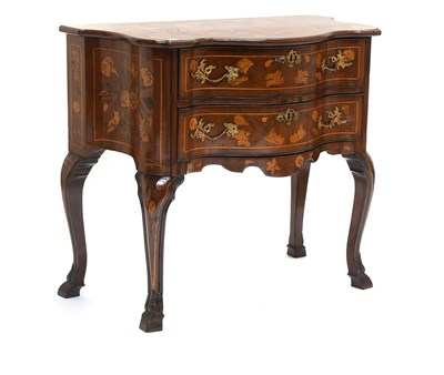 Lot 340 - A Dutch Mahogany and Marquetry-Inlaid Commode,...