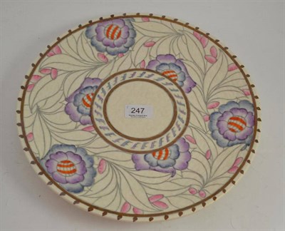 Lot 247 - Charlotte Rhead charger, 32cm diameter