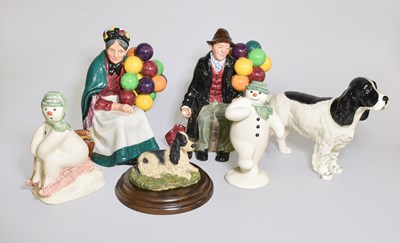 Lot 375 - Five Royal Doulton Pottery "Snowman Gift...