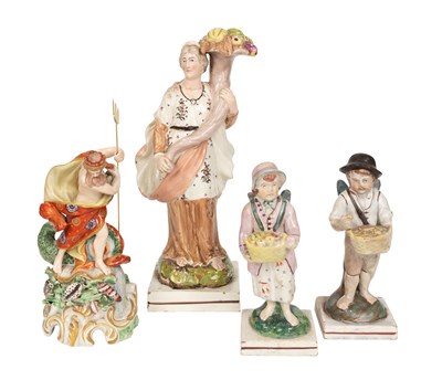 Lot 90 - A Staffordshire Pearlware Figure of Neptune,...