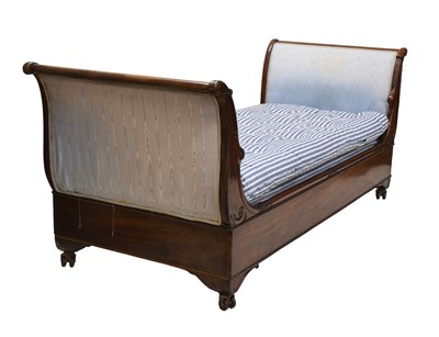 Lot 657 - A Mahogany Empire-Style Day Bed, late 19th...