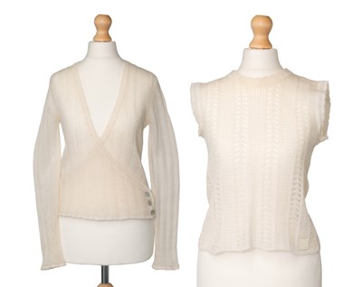 Lot 1078 - A Chanel Mohair Knitted Cardigan, from the...