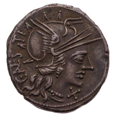 Lot 3 - Roman Republic, C. Antestius Denarius, 146 BC,...