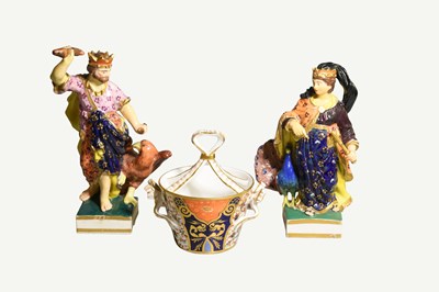Lot 144 - A Pair of Derby Porcelain Figures of Juno and...