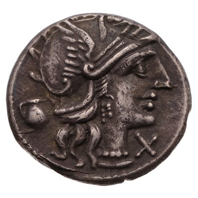 Lot 4 - Roman Republic, Sextus Pompeius Denarius, 137...