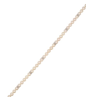 Lot 2121 - A Cultured Pearl Necklace, by Mikimoto the...