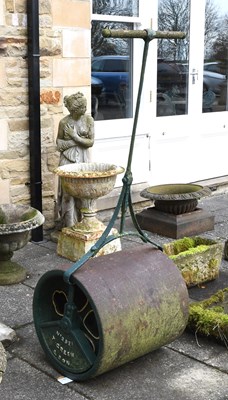 Lot 247 - A Painted and Weathered Garden Roller, by T...