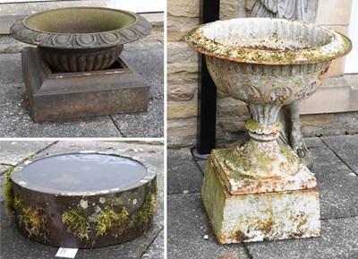 Lot 246 - A Victorian-Style White-Painted Garden Urn, re-...