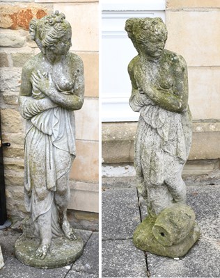 Lot 269 - A Weathered Composition Garden Statue of a...