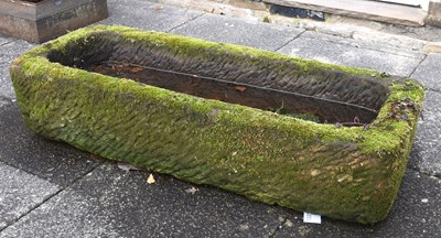 Lot 270 - A Carved Stone Garden Trough, of rectangular...