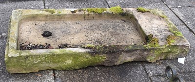 Lot 1205 - A Carved Stone Garden Sink, in weathered...