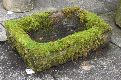 Lot 1207 - A Rectangular Stone Garden Sink, 61cm by 42cm...