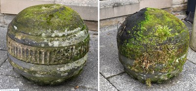 Lot 235 - A Near Pair of Carved Stone Finials, of...