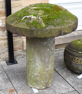 Lot 260 - A Weathered Staddle Stone, of typical mushroom...