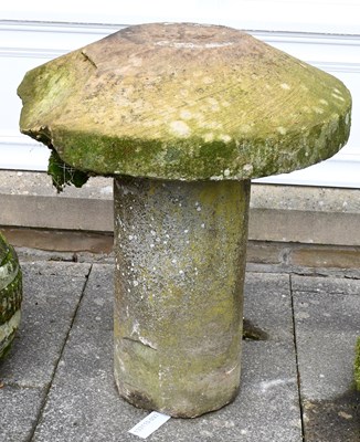 Lot 268 - A Weathered Staddle Stone, of typical mushroom...