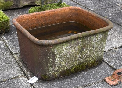 Lot 237 - A Cast Metal Rectangular Water Feeder 61cm by...