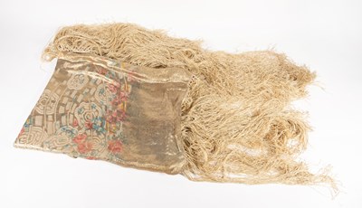 Lot 2197 - Circa 1920s Gold Lamé Evening Shawl woven in...