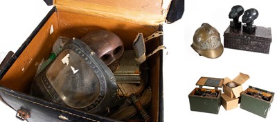 Lot 178 - A French Brass Adrian Fire Helmet, with die...