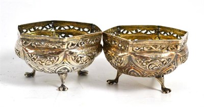 Lot 273 - A pair of Indian white metal bonbon dishes, circa 1890