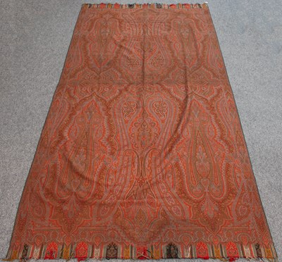 Lot 2168 - Large 19th Century Woven Paisley Shawl, 160cm...