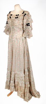 Lot 2255 - Late 19th Century Fine Silk Pale Green Dress...