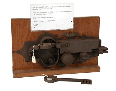 Lot 122 - An Iron Door Lock, German, probably late 17th...