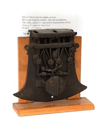 Lot 87 - A 16th Century French Chest Lock, no staple,...