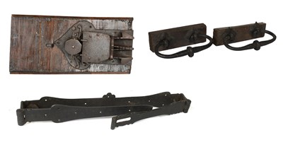 Lot 158 - Oak Chest Fittings, including: an early 17th...