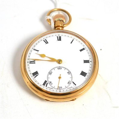 Lot 280 - A 9ct gold Swiss pocket watch