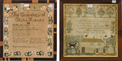 Lot 1043 - Sampler Worked by Mary Edmondson, Age 8, 1813...