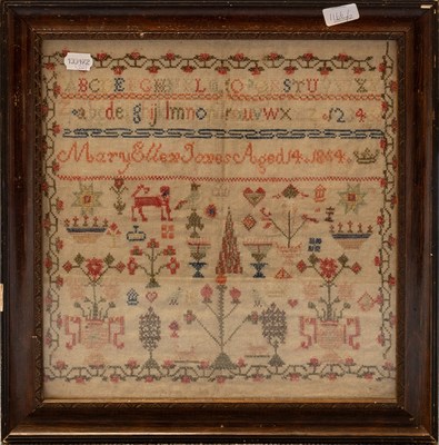 Lot 1166 - 19th Century Sampler Worked by Catherine...