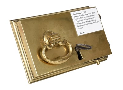 Lot 127 - A 19th Century Brass Door Lock, circa 1860,...