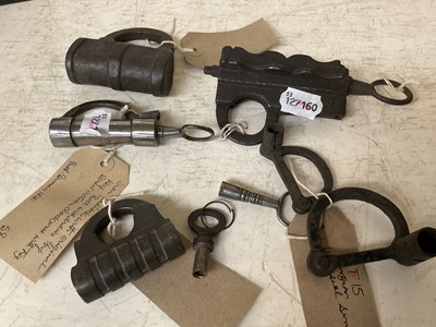 Lot 61 - Five Assorted Locks, including: a polished...