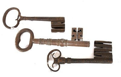 Lot 110 - Two Early 18th Century Iron Warded Keys A...