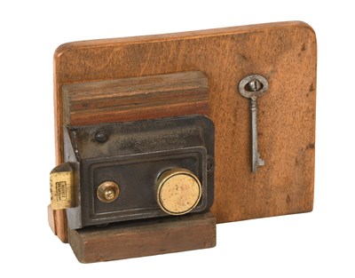 Lot 148 - A Wellington Brass Five Lever Latch Lock, with...