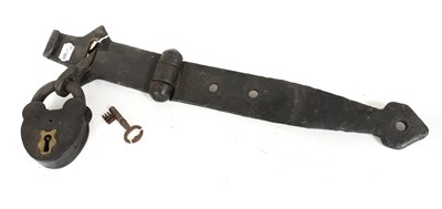 Lot 39 - A Victorian Iron Padlock, with warded key,...