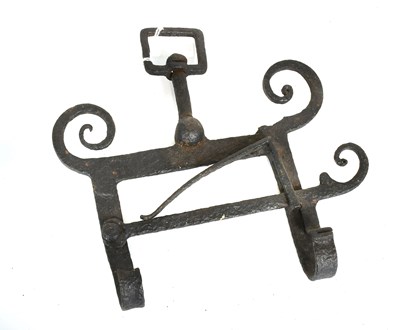 Lot 72 - An 18th Century English Wrought Iron Kettle...