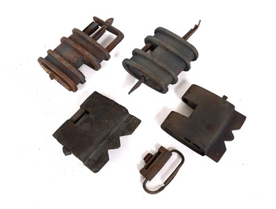 Lot 14 - Four Metal Padlocks, probably from Kashmir