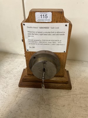 Lot 115 - A 19th Century Double Bitted "Kromer" Safe...