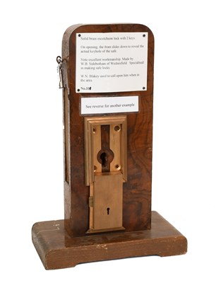 Lot 53 - Hobbs & Co: A 19th Century Brass Six Lever...