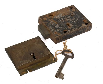 Lot 85 - A 19th Century Brass Safe Slam Lock, numbered...