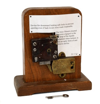 Lot 113 - A Device for Downward Locking Safe Locks, to...