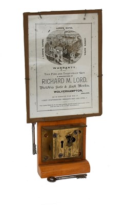 Lot 107 - A Safe Lock by Richard M. Lord, Victoria Safe...